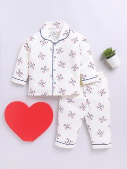Clt.s - Cream Printed Shirt and Pyjama (Set of 2)