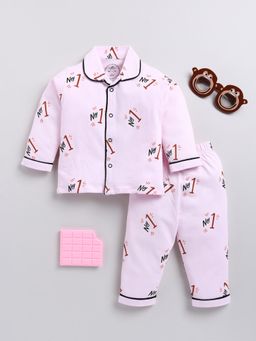 Clt.s - Pink Printed Shirt and Pyjama (Set of 2)