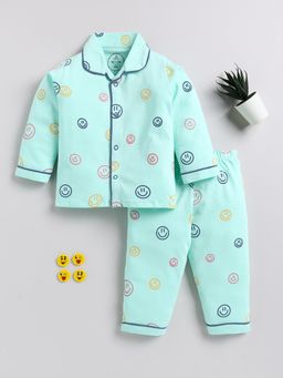 Clt.s - Green Printed Shirt and Pyjama (Set of 2)