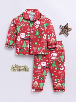 Clt.s - Red Printed Shirt and Pyjama (Set of 2)