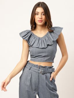 ELLE - Women Blue Crop Top