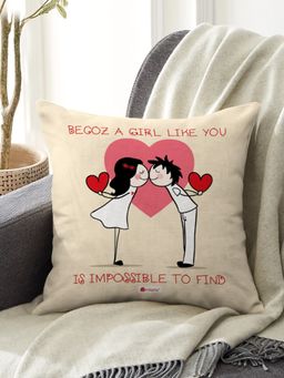 Indigifts - Cushion Cover with Filler, Valentine Gifts, Love Gift