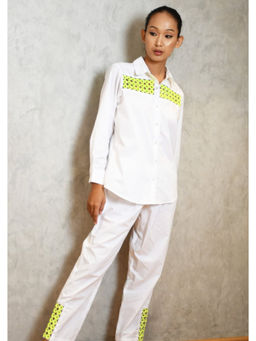 Richaa Goenka - White Cotton Shirt and Straight Pant