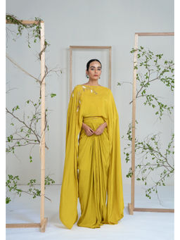 Ellemora - Citrus Chic Embroidered Blouse and Skirt