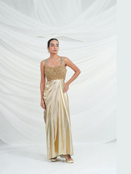 Ellemora - Dazzling Allure Drape Skirt With Top