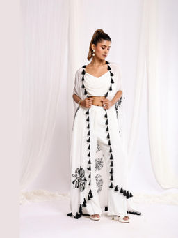 Ellemora - Leafy Grace Top With Pant and Shrug