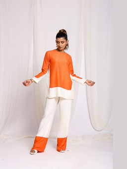 Ellemora - Orange and White Co-ord