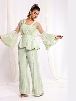 Ellemora - Pistachio Perfection Peplum Top and Trouser