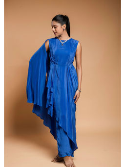 Ellemora - Royal Blue Skirt With Blouse and Dupatta