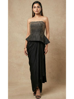 Ellemora - Starlit Thread Work Black Corset With Skirt
