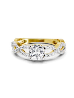Sparkles - Gold Lab Grown 39 Diamond Infinity Ring 14Kt 1Ct