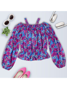 Bright Star Kids Wear - Girls Printed Full Sleeves Tops