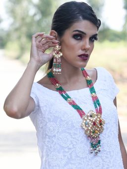 Odette - Multi Colored Rani Har Necklace Set of 2