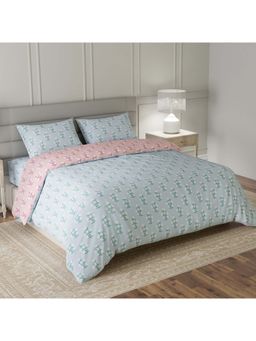Layers - Lumina Floret Cotton 144TC Blue Floral Bedding Set (King)
