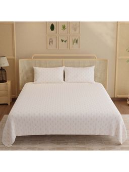 Boutique Living - Indo Musk Kasturi Cotton 200TC Pink Print Bedsheet with 2 Pillow Covers (King)