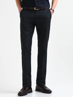 Arrow - Black Textured Dobby Trouser