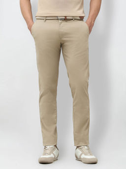 U.S. POLO ASSN. - Beige Textured Satin Trouser