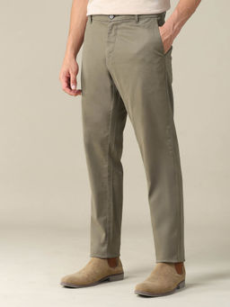 U.S. POLO ASSN. - Brown Textured Dobby Trouser