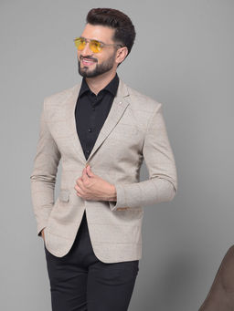 CRIMSOUNE CLUB - Mens Grey Striped Blazer