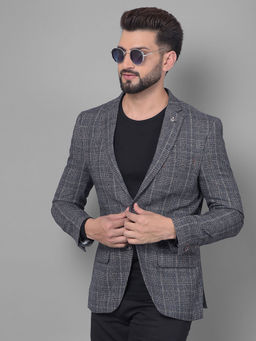CRIMSOUNE CLUB - Mens Grey Checked Blazer