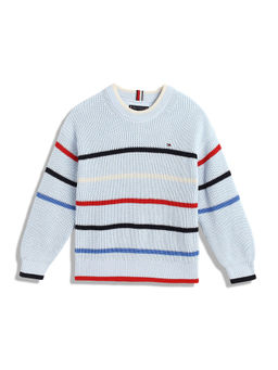Tommy Hilfiger - Boys Blue Stripes Sweater