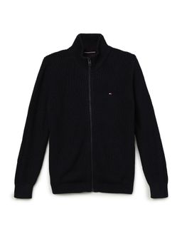 Tommy Hilfiger - Boys Black Solid High Neck Sweater