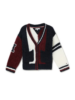 Tommy Hilfiger - Girls Multi-Color Full Sleeves Cardigan