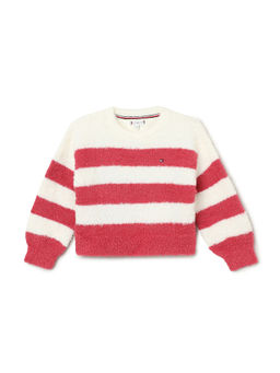 Tommy Hilfiger - Girls Red and White Stripes Sweater