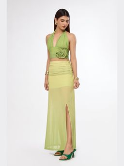 The Clothing Factory - Women'S Citrus Ombre Sheer Maxi Skirt