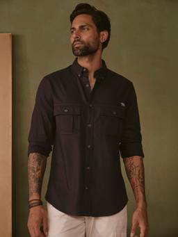 Andamen - Brown Men Pure Cotton Explorer Slim Fit Shirt