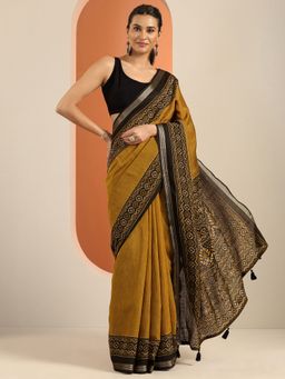 Libas - Silk Blend Printed for Women Saree with Unstitched Blouse