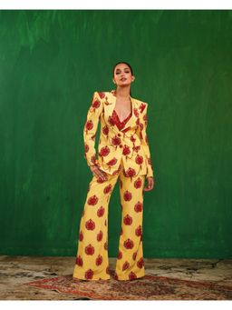 AHI Clothing - Pomegranate Bralette And Blazer With Pant