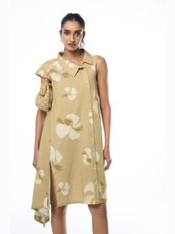TERRA LUNA - Jenna Khadi Beige Knee Length Dress