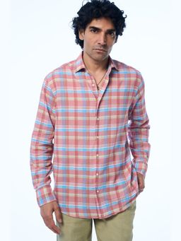 TERRA LUNA - Harrison Ls Khadi Coral Shirt