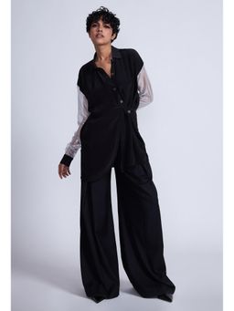 Advait - Black Kuro Asymmetrical Shirt