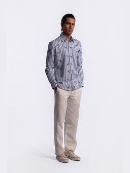 Rohit Bal - Blue Digital Print Shirt