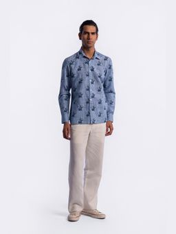 Rohit Bal - Blue Digital Printed Shirt