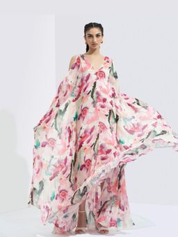 MANDIRA WIRK - Women Multi Colour Azalea Printed Kaftan Dress