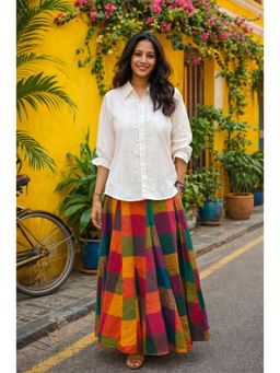 Gulaal - Multi-Color Cotto Skirt With Shirt