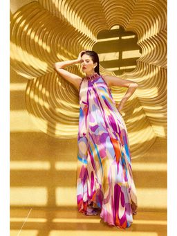 MANDIRA WIRK - Women Purple Abstract Geo Dress