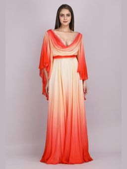 MANDIRA WIRK - Women Red Sunset Glow Gown