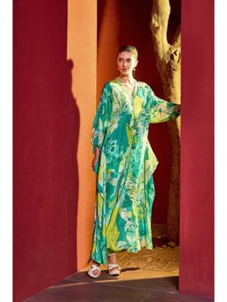 MANDIRA WIRK - Women Green Hues Kaftan Dress