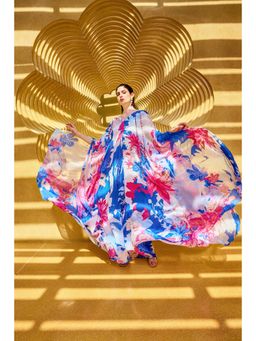 MANDIRA WIRK - Women Multi Colour Serenity V-Neck Kaftan Dress