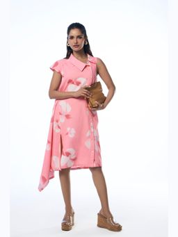 TERRA LUNA - Jenna Khadi Coral Knee Length Dress