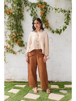 Five Thirty Somewhere - Beige Kensington Glamour Full Sleeves Shirt