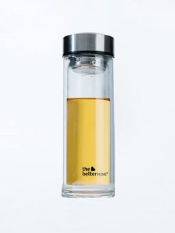 The Better Home - 450ml Borosilicate Double Wall Bottle Transparent