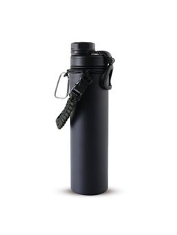 The Better Home - SS Vaccum Bottle with Rope Black
