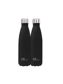The Better Home - Insulated Milo SS Bottle Black 500ml Pack of 2