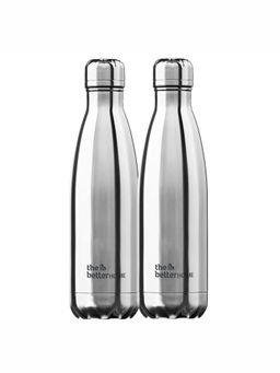 The Better Home - Insulated Milo SS Bottle Silver 1000ml Pack of 2