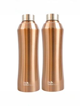 The Better Home - Glacia SS Bottle Gold 1000ml Pack of 2